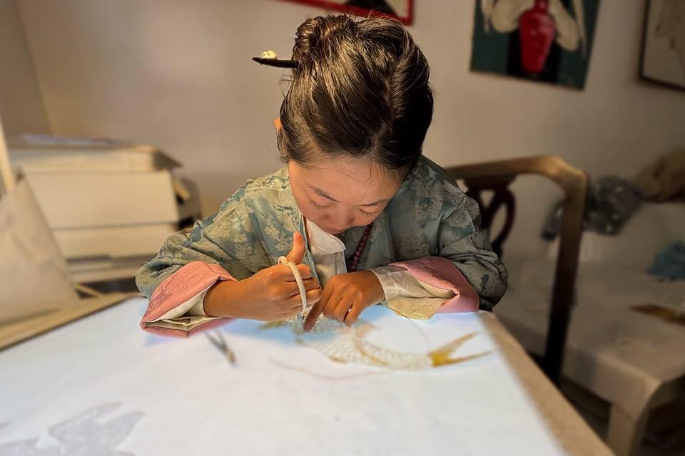 Thread and Light cloisonné enamel project