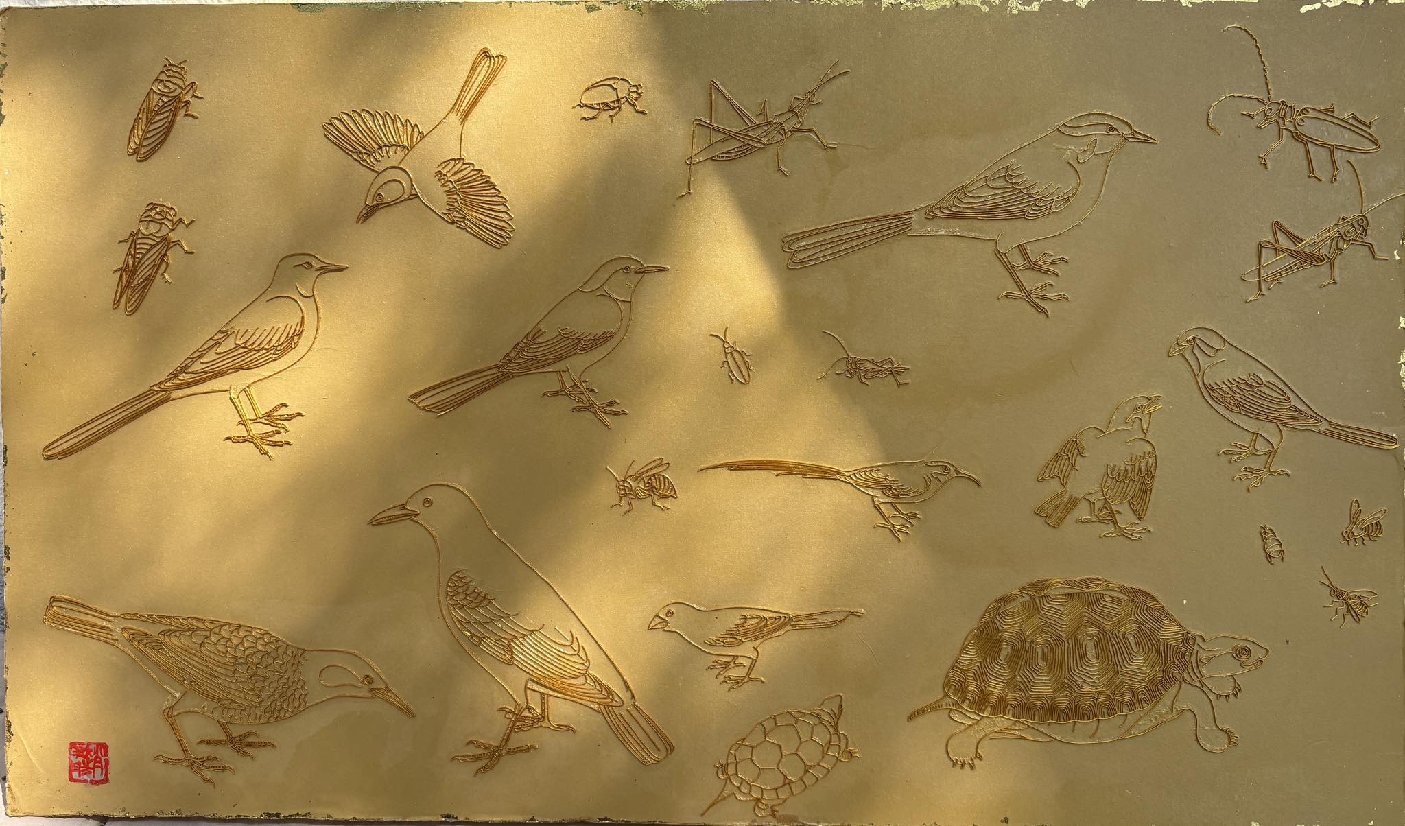 Golden Bestiary — cloisonné enamel